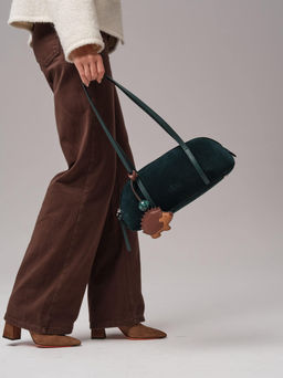 Замшевая сумка Ezhik DBR 31225 форест  фото 5