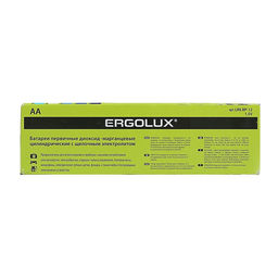 Батарейка алкалиновая Ergolux, AA, LR6-12BOX (LR6 BP-12), 1.5 В, набор 12 шт.