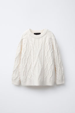 CABLE-KNIT SWEATER