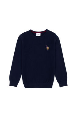 Свитер U.S. Polo Assn для мальчиков из хлопка темно-синий  фото 10
