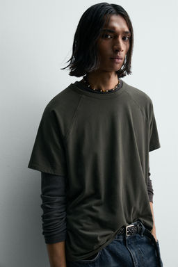 CAMISETA RANGL?N LIGHTWEIGHT / Khaki oscuro - Zara фото 5