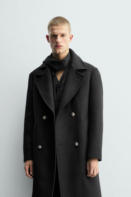 DOUBLE-BREASTED WOOL COAT - Zara фото 2