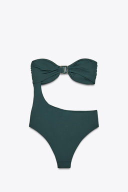 METAL PIECE CUT-OUT SWIMSUIT - Zara фото 7