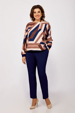 Блуза Swallow 803.2 черный+серебряный узор фото 707