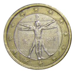 Монета 1 евро 2007 года Италия