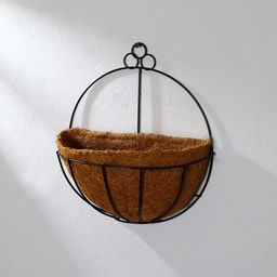 Кашпо настенное, d=25 см, с кокосовым вкладышем, Полусфера, Greengo  фото 2