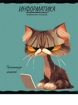 Цена за 2 шт. Тетрадь 48л. ПРО ХВОСТ "Информатика" (48-2478, Prof-Press) обложка - мелованный картон, фактурное тиснение