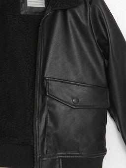 Deri G?r?n?ml? Erkek ?ocuk Mont - Waikiki фото 3