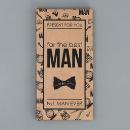 Цена за 5 шт. Коробка для шоколада, кондитерская упаковка For the best man, 17?8.5?1.5 см