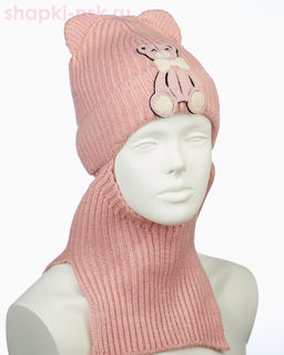 01-44-R Балаклава-шлем для девочки (48-50)