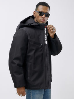 Куртка спортивная мужская зимняя большого размера черного цвета 66616Ch - Wonderrman фото 15