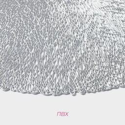 Набор салфеток сервировочных на стол Доляна Соломка, d=38 см, 4 шт, цвет серебряный  фото 3