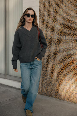 KNIT V-NECK JUMPER - Zara фото 7