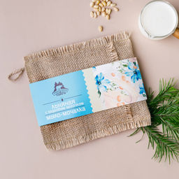 Мыло-мочалка льняная Кедровая с кедровым молочком, 130гр