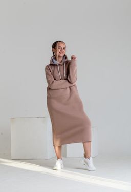 Платье С НАЧЕСОМ футер 3х нитка ПЕНЬЕ - Knitka wear фото 2