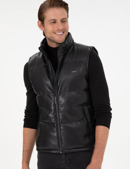 Siyah Deri Yelek - Pierre cardin фото 3