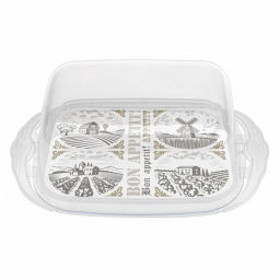 Цена за 2 шт. Масленка с декором 18,9*11*6,9см