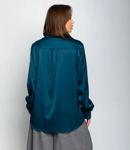 Рубашка #ОКТ085005, морская волна