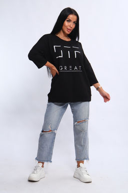 Свитшот 375702 оверсайз трикотажный