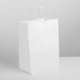 Цена за 25 шт. Пакет крафт без печати, круглая ручка 26?15?35 см