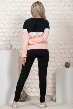 Костюм женский, цвет черный оранжевый белый