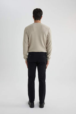 Брюки-чиносы прямого кроя из габардина с карманом на молнии и парусиновой тканью стандартного кроя - Defacto фото 10