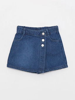 Beli Lastikli K?z Bebek Jean ?ort Etek