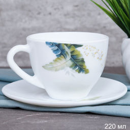 Чайная пара 2 предмета 220 мл / GB220/GD55-6A (7166) /Папоротник