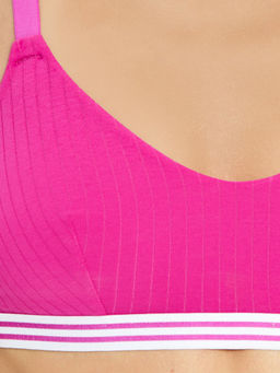 Хлопковое бюстье розового цвета с широким поясом в полоску - Mark formelle фото 4