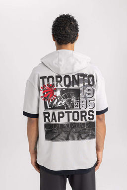 DeFactoFit Футболка оверсайз с капюшоном и короткими рукавами НБА Торонто Рэпторс  фото 10