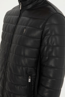 Мужская черная кожаная куртка Неожиданная скидка в корзине - U.s. polo assn фото 14