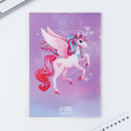 Подарочный набор, анкета для девочек и ручка Единорог