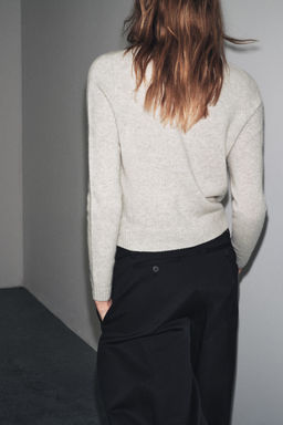 BASIC 100% WOOL KNIT CARDIGAN - Zara фото 5
