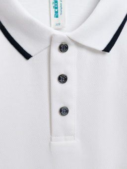 ACOOLA / Сорочка-поло верхняя для мальчиков Ayden белоснежный  фото 5