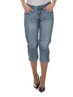 BF451-170+2-15 BLUE Бриджи женские (100% хлопок) - Fashion фото 2