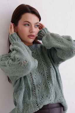 10421 Джемпер из шерсти фисташковый - Martichelli фото 7