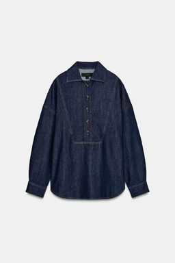 CAMISA DENIM ZW COLLECTION / Azul - Zara фото 3