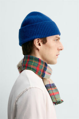 GORRO BEANIE 100% CASHMERE AARON LEVINE X ZARA / Azul?n  фото 2