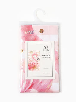 Полотенце Этель Pink flamingo 40х67 см, 100% хлопок, саржа 190 гр/м2  фото 20