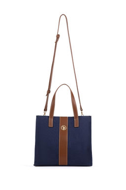 Женская темно-синяя сумка через плечо из плотной ткани - U.s. polo assn фото 6