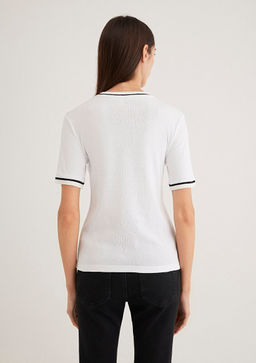 Ekru Tisort - Mavi фото 5