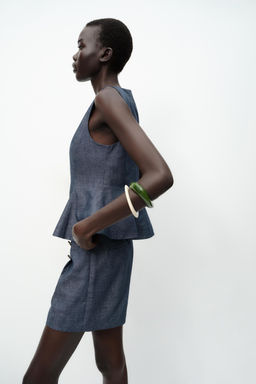 PEPLUM WAISTCOAT WITH LINEN - Zara фото 13