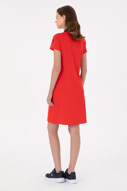 Женское красное трикотажное платье Неожиданная скидка в корзине - U.s. polo assn фото 4