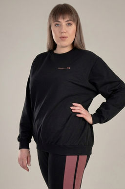 Арт. 2328/1 Костюм с брюками женский 50-58 Цвет:верх-черный, низ-черный, помада