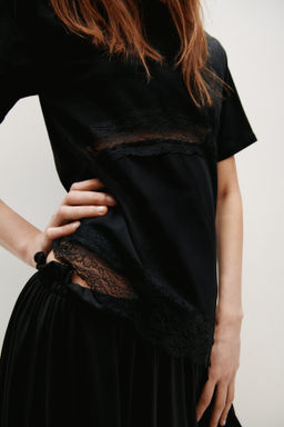 Camiseta con ribete de encaje - H&m фото 9