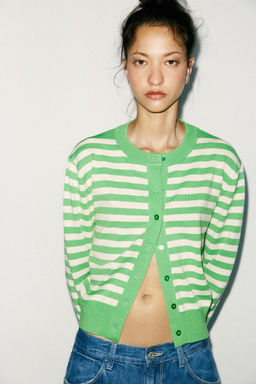 STRIPED KNIT CARDIGAN - Zara фото 11