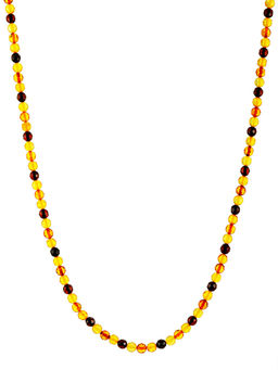 Бусы из янтаря Карамель пестрая с алмазной огранкой