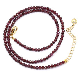 Чокер из граната шарик граненый 3мм, 40см Радуга камня