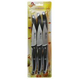 Нож для овощей 80мм из нержавеющей стали, бакелитовая ручка (Китай) Цена указана за штуку. В блистере 6 штук. - Домашняя мода фото 2