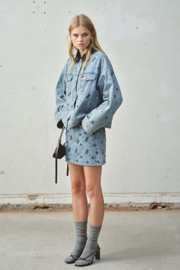 Minifalda denim con strass - H&m фото 4